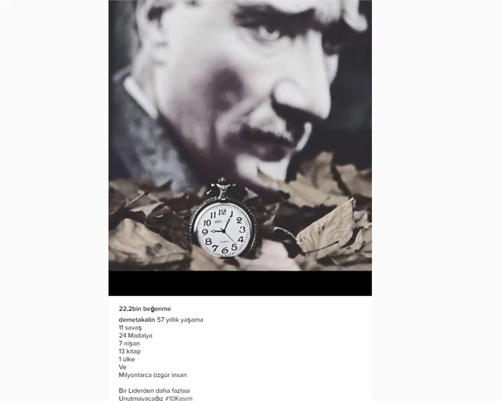 Ünlüler 10 Kasım'da Atatürk'ü saygı ve özlemle andı!