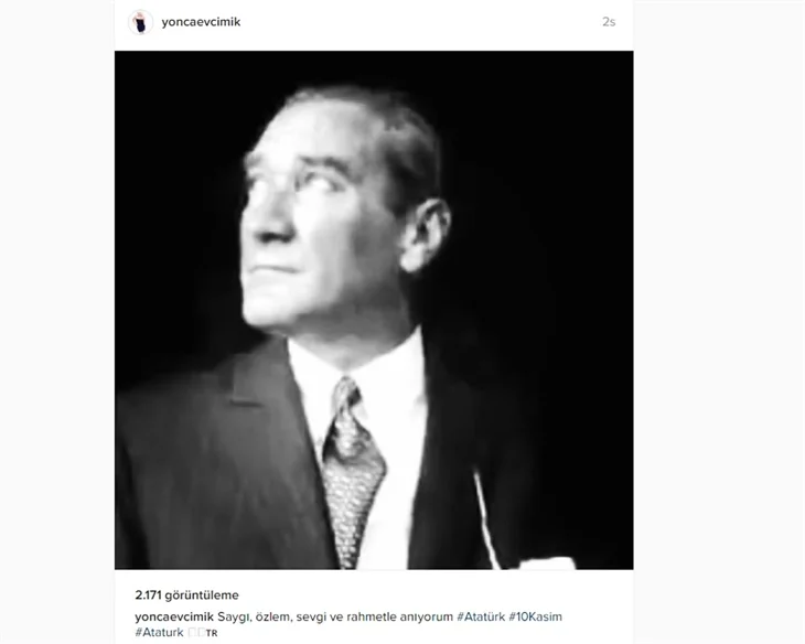 Ünlüler 10 Kasım'da Atatürk'ü saygı ve özlemle andı!