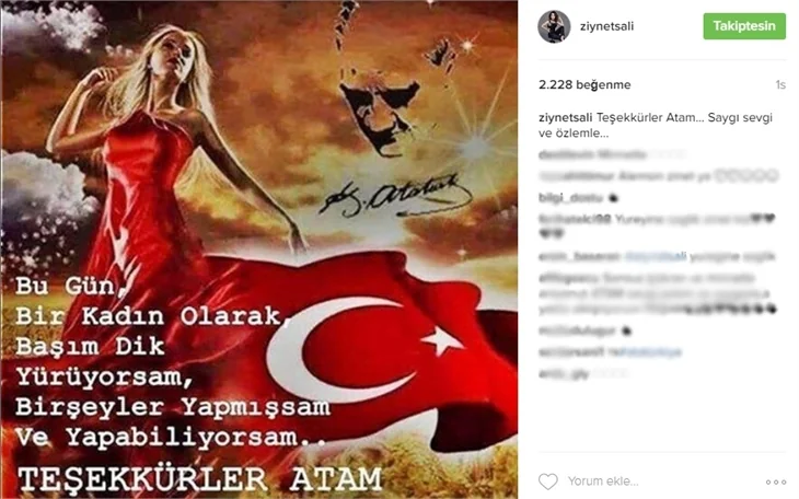 Ünlüler 10 Kasım'da Atatürk'ü saygı ve özlemle andı!