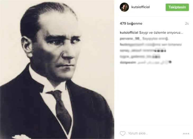 Ünlüler 10 Kasım'da Atatürk'ü saygı ve özlemle andı!