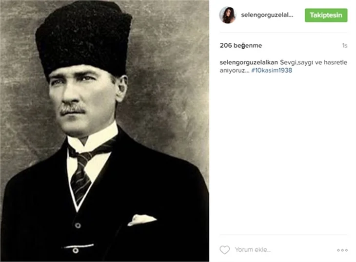Ünlüler 10 Kasım'da Atatürk'ü saygı ve özlemle andı!