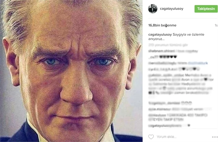 Ünlüler 10 Kasım'da Atatürk'ü saygı ve özlemle andı!