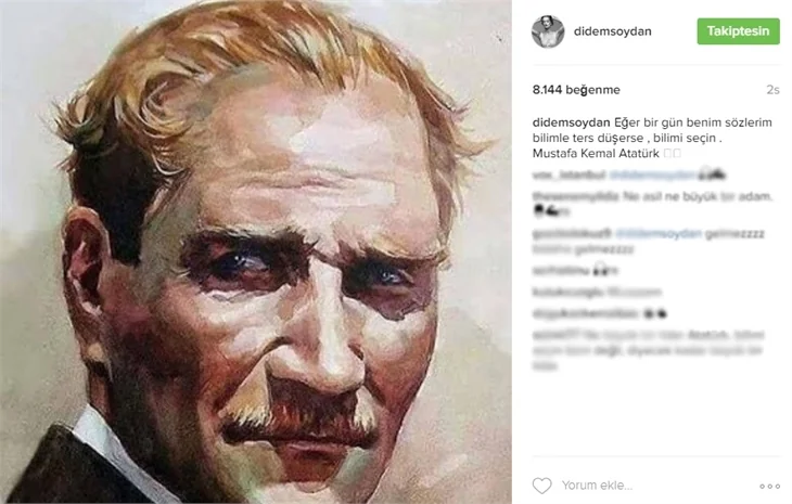 Ünlüler 10 Kasım'da Atatürk'ü saygı ve özlemle andı!