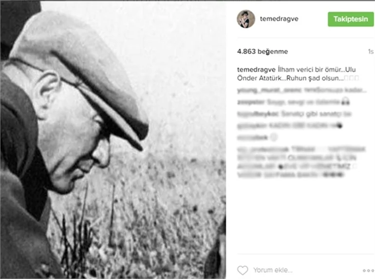 Ünlüler 10 Kasım'da Atatürk'ü saygı ve özlemle andı!