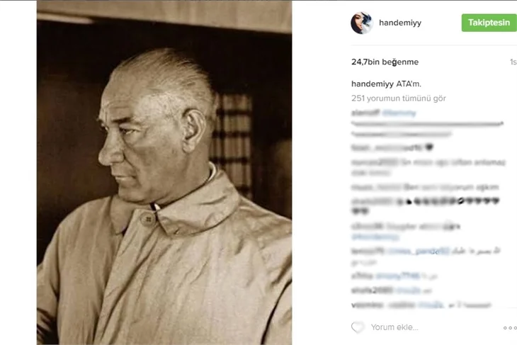 Ünlüler 10 Kasım'da Atatürk'ü saygı ve özlemle andı!