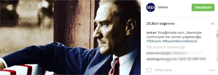 Ünlüler 10 Kasım'da Atatürk'ü saygı ve özlemle andı!
