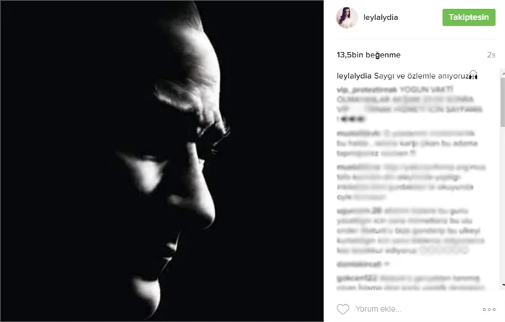 Ünlüler 10 Kasım'da Atatürk'ü saygı ve özlemle andı!