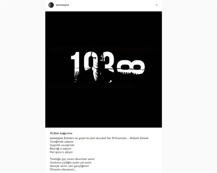 Ünlüler 10 Kasım'da Atatürk'ü saygı ve özlemle andı!