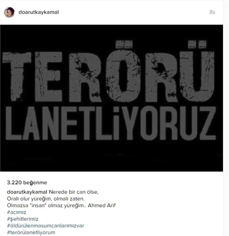 Teröre lanet okudular!