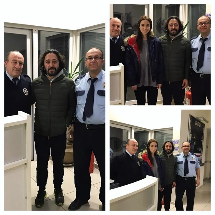 Ünlüler polislerin yanında!