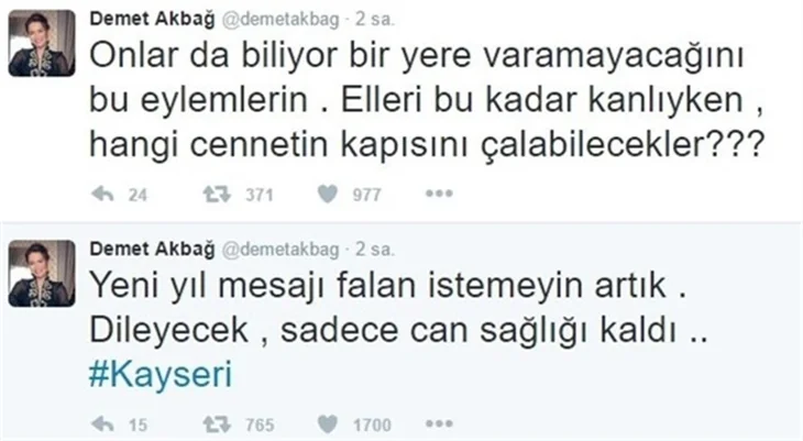 Kayseri'deki patlama ünlüleri isyan ettirdi