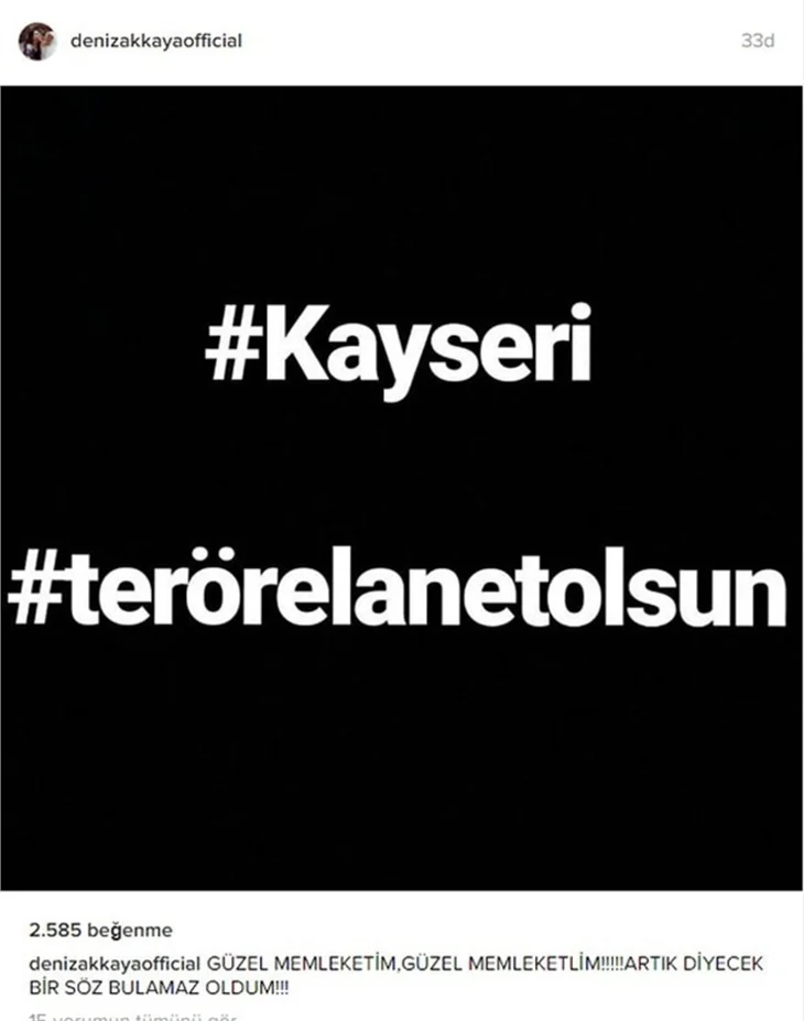Kayseri'deki patlama ünlüleri isyan ettirdi