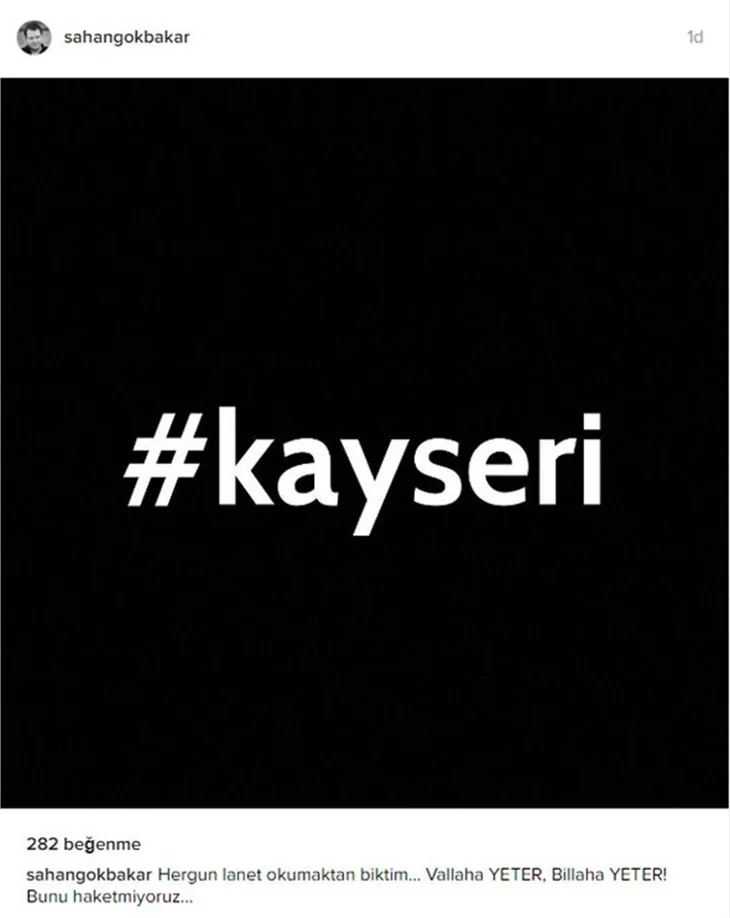 Kayseri'deki patlama ünlüleri isyan ettirdi