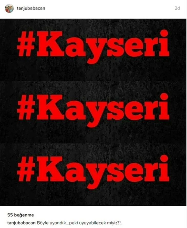 Kayseri'deki patlama ünlüleri isyan ettirdi