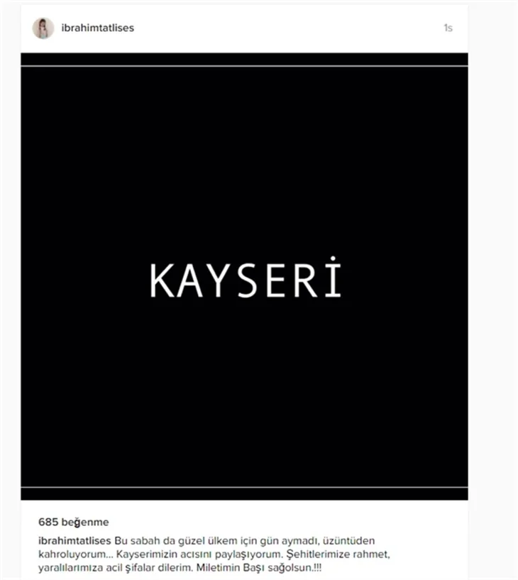 Kayseri'deki patlama ünlüleri isyan ettirdi