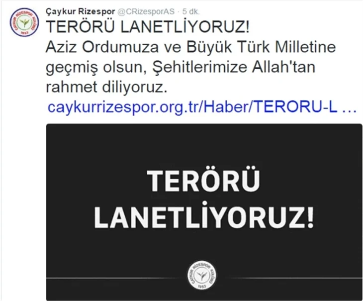 Kayseri'deki terör saldırısı spor camiasını yasa boğdu