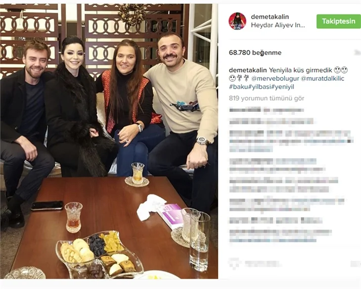 Demet Akalın ve Murat Dalkılıç'tan barış pozu