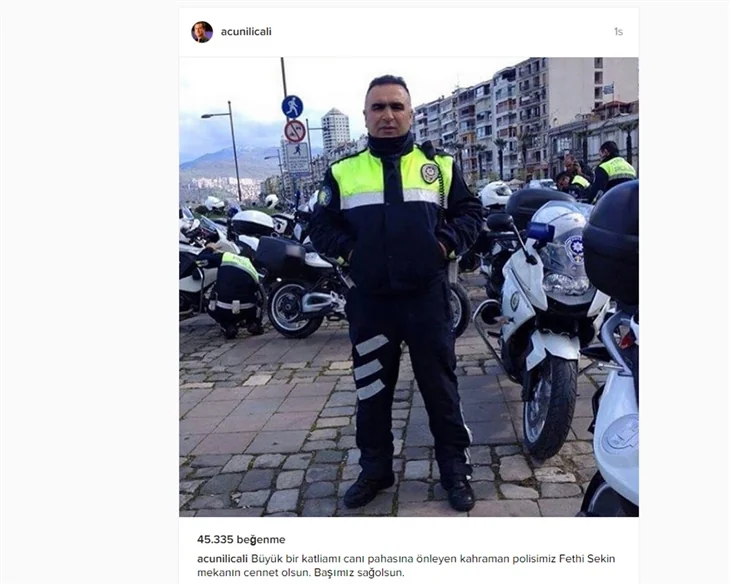 Ünlüler şehit polis Fethi Sekin'i unutmadı