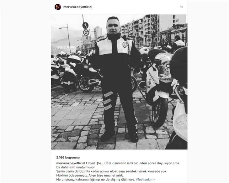 Ünlüler şehit polis Fethi Sekin'i unutmadı
