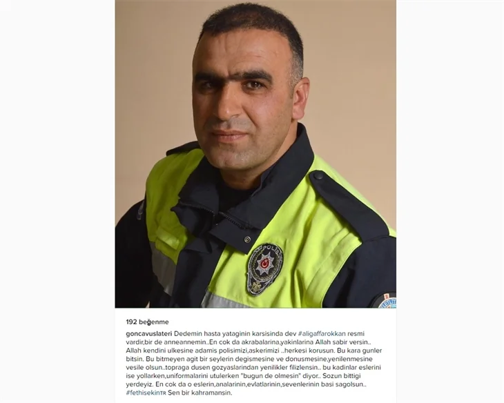 Ünlüler şehit polis Fethi Sekin'i unutmadı