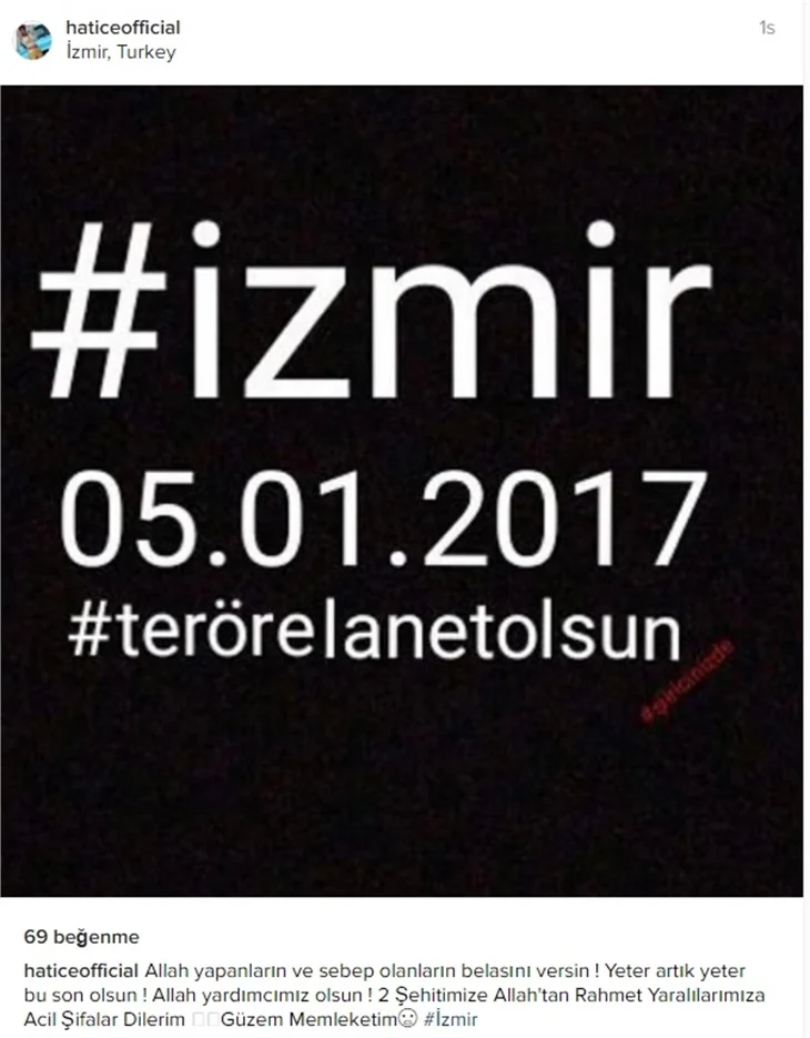 Ünlülerin İzmir paylaşımları..