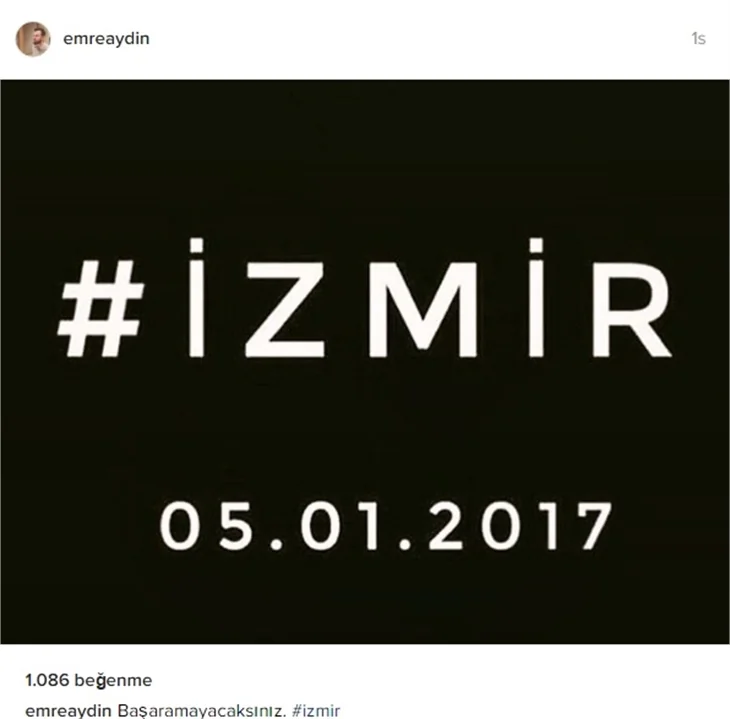 Ünlülerin İzmir paylaşımları..