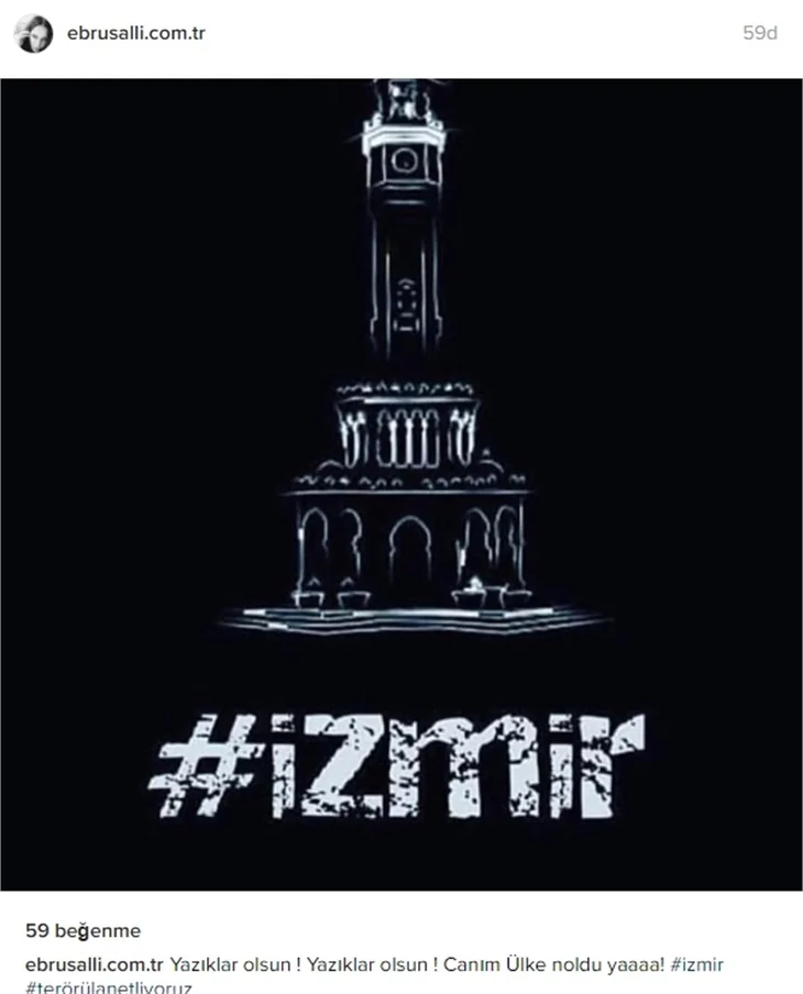 Ünlülerin İzmir paylaşımları..