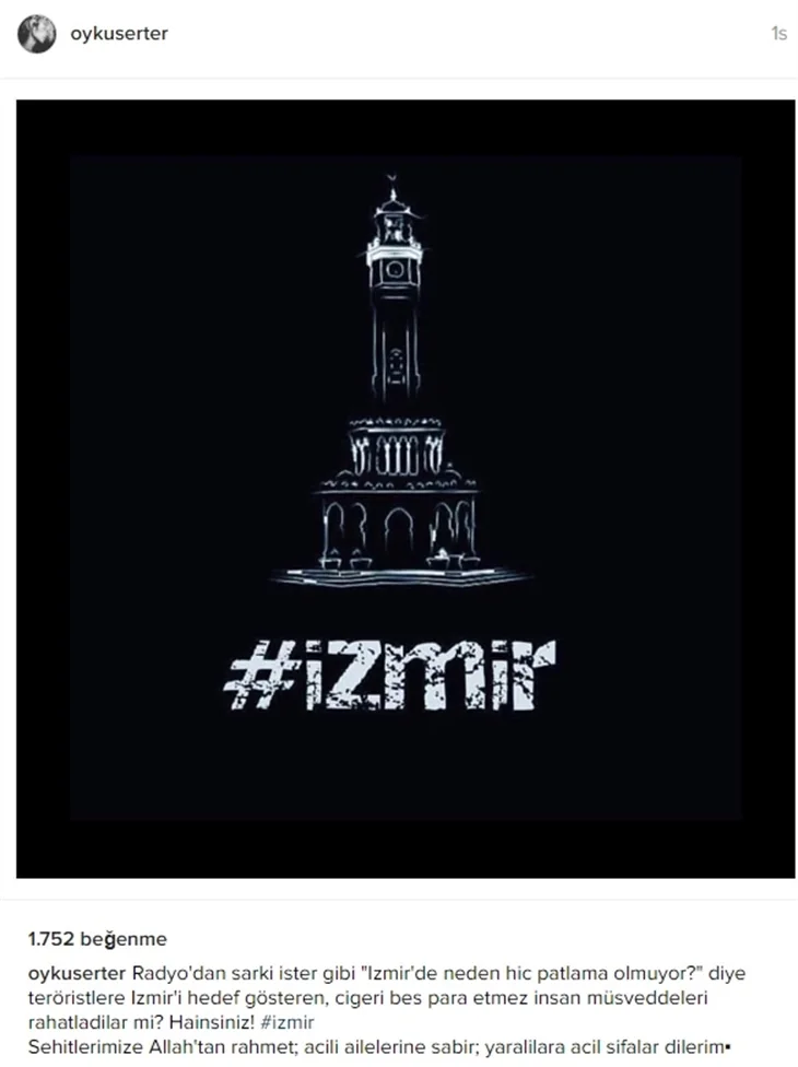 Ünlülerin İzmir paylaşımları..