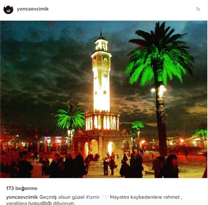 Ünlülerin İzmir paylaşımları..