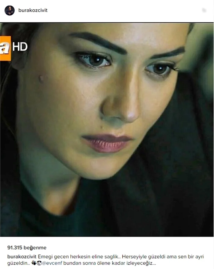 Burak Özçivit'ten Fahriye Evcen'e dizi desteği