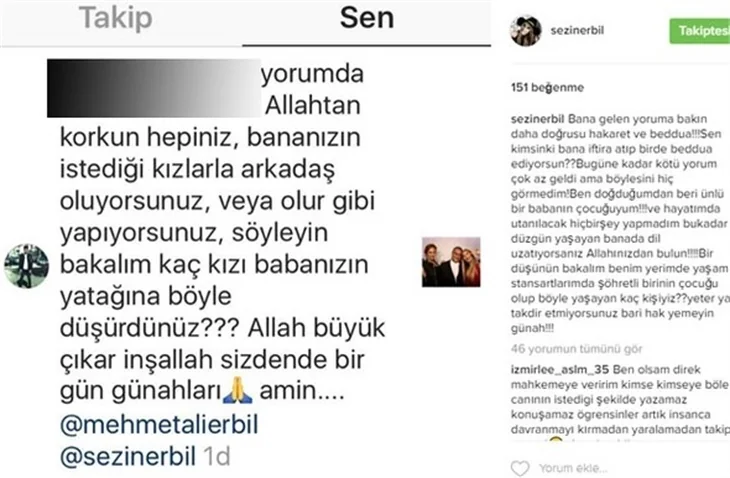 Sezin Erbil o yoruma isyan etti