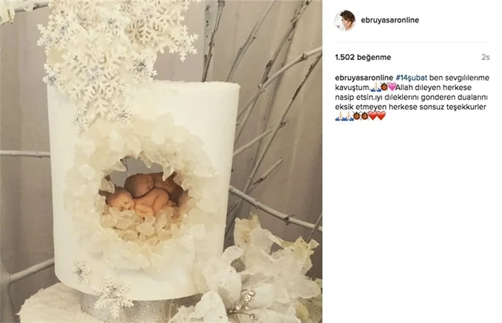 Ebru Yaşar, Sevgililer Günü'nde anne oldu!