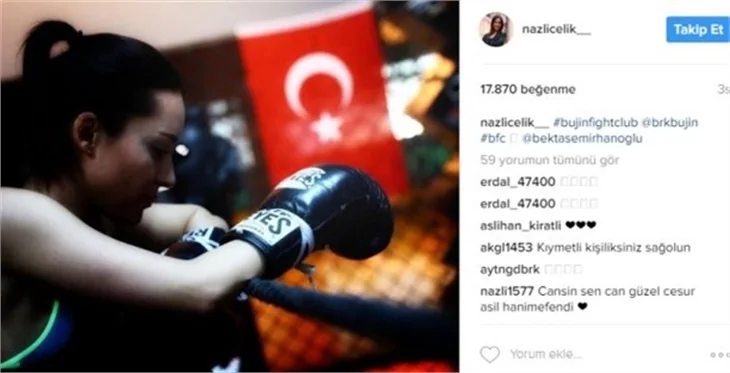 Nazlı Çelik boksa merak sardı!