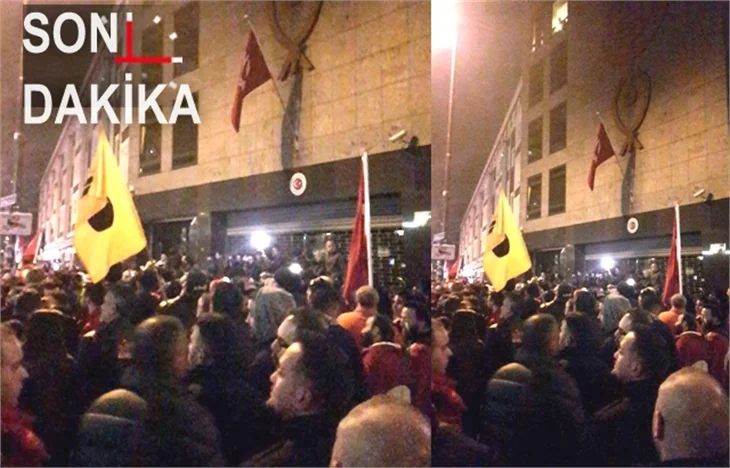 Hollanda'daki Türklerden konsolosluk önünde protesto