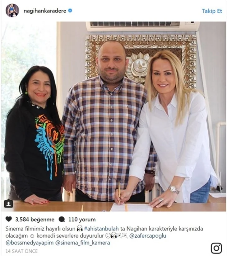 Nagihan Karadere'den film sürprizi