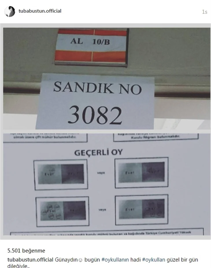 Ünlüler referandumda sandık başında...