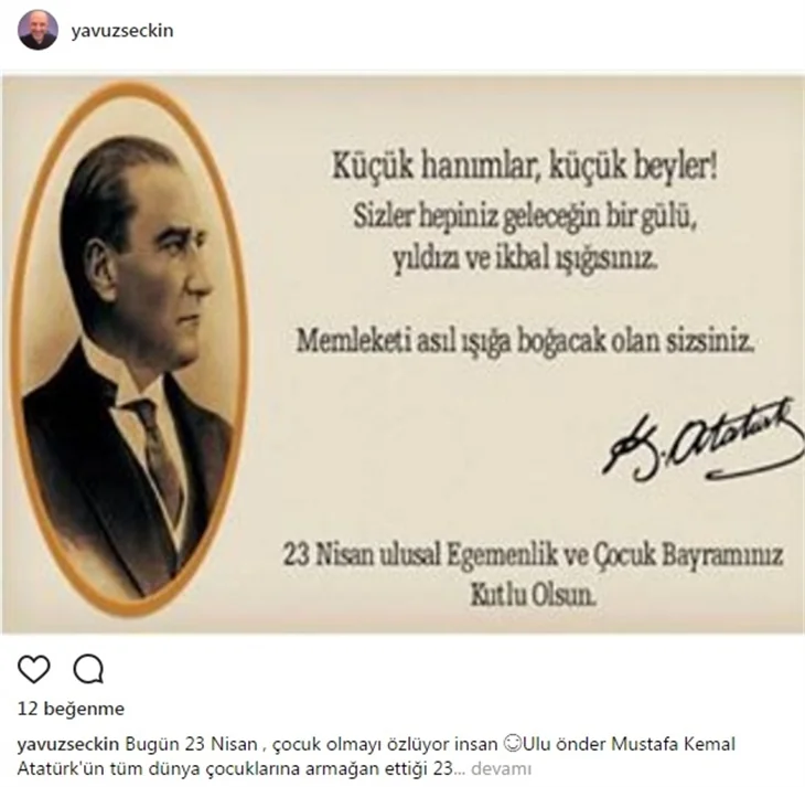 Ünlülerin 23 Nisan paylaşımları