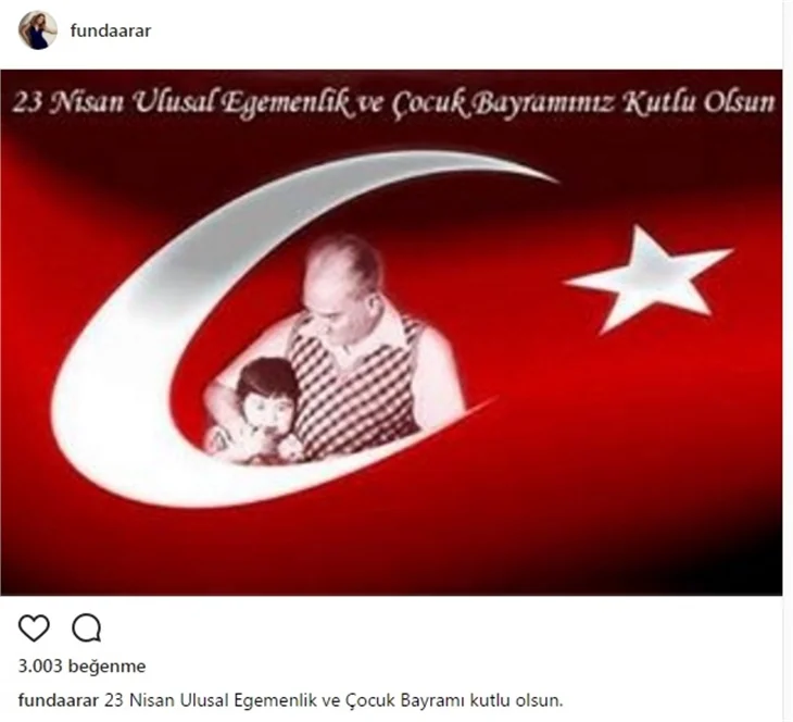 Ünlülerin 23 Nisan paylaşımları