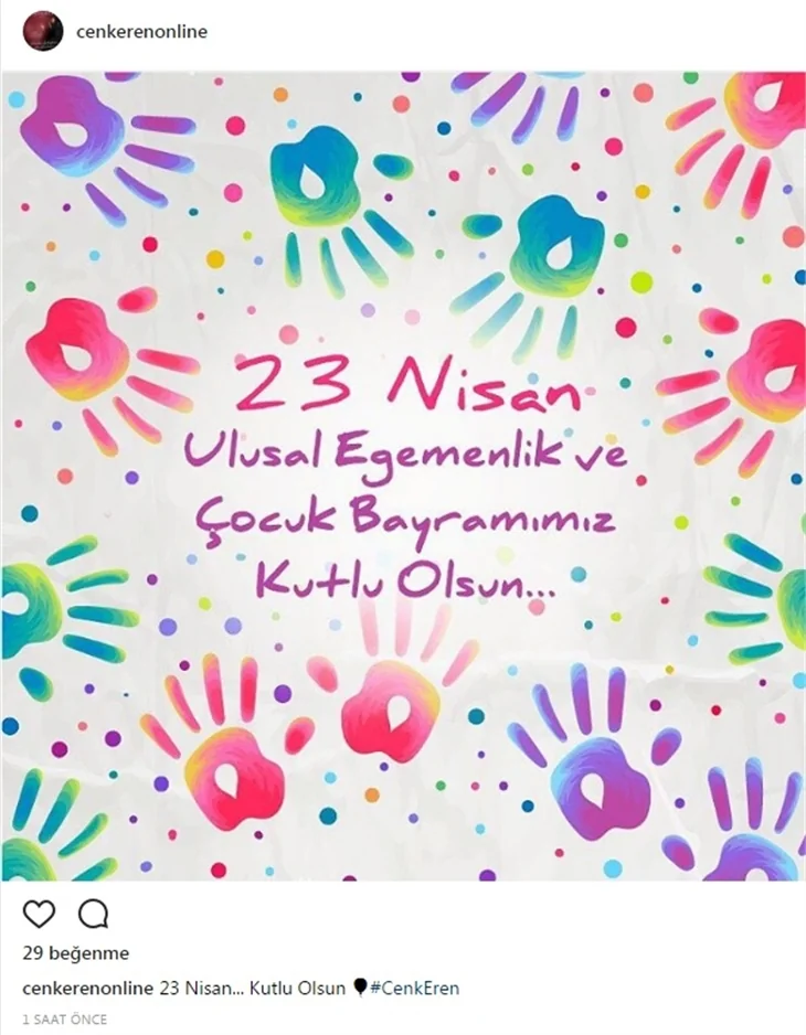 Ünlülerin 23 Nisan paylaşımları