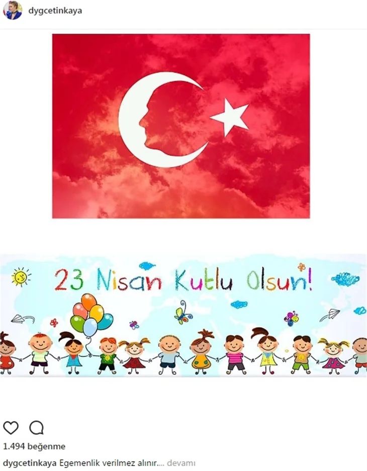 Ünlülerin 23 Nisan paylaşımları