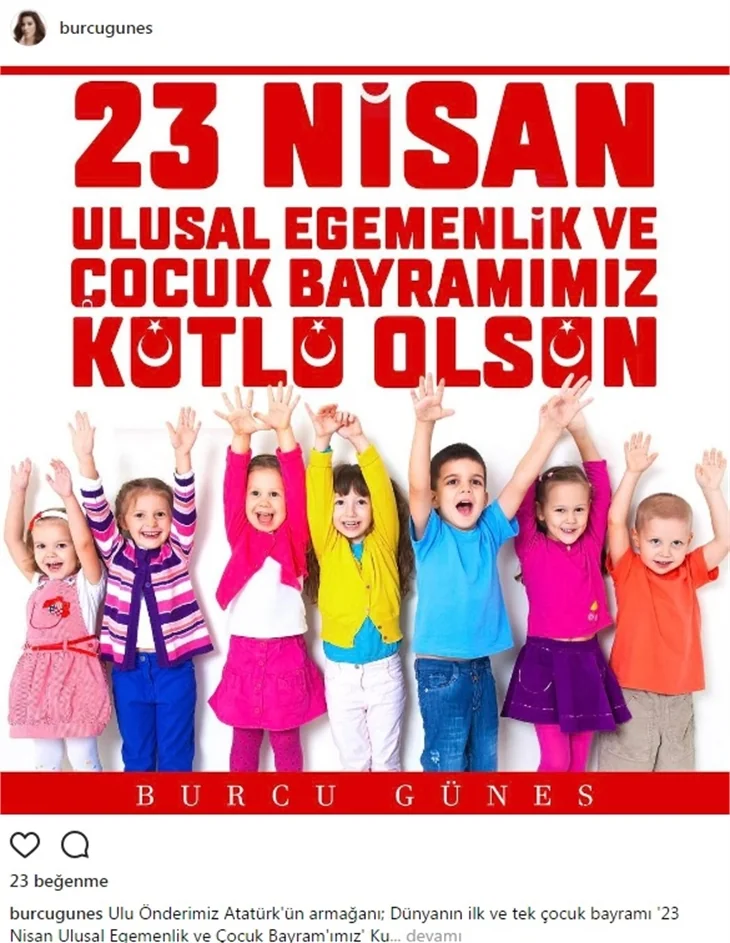 Ünlülerin 23 Nisan paylaşımları