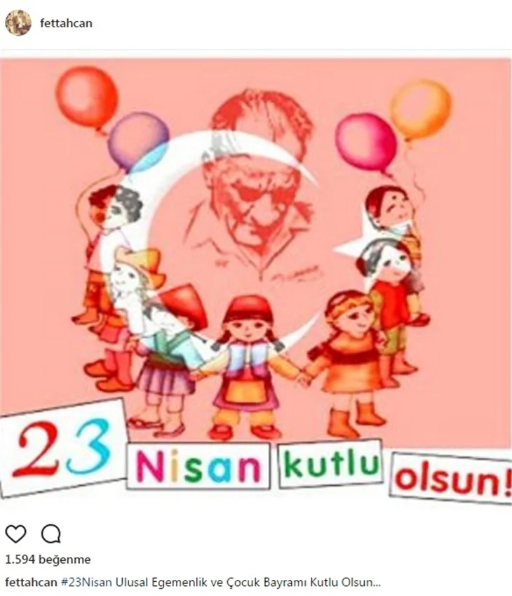 Ünlülerin 23 Nisan paylaşımları