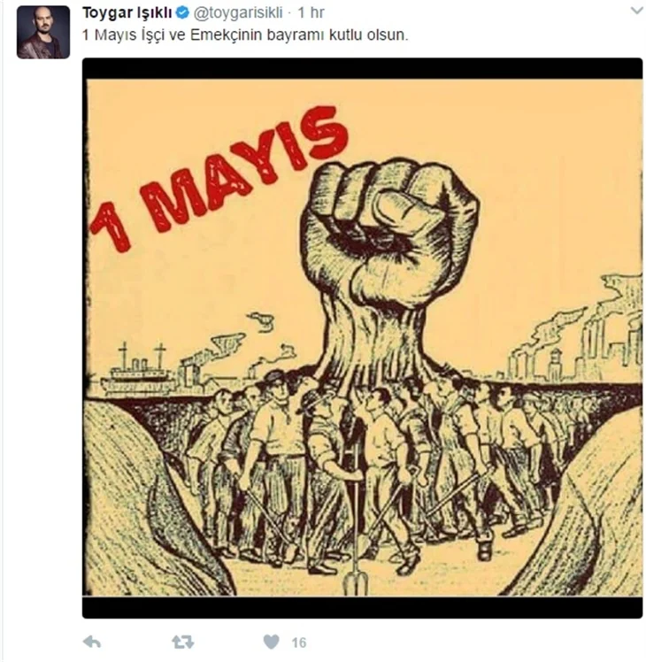 Ünlülerin 1 Mayıs paylaşımları...