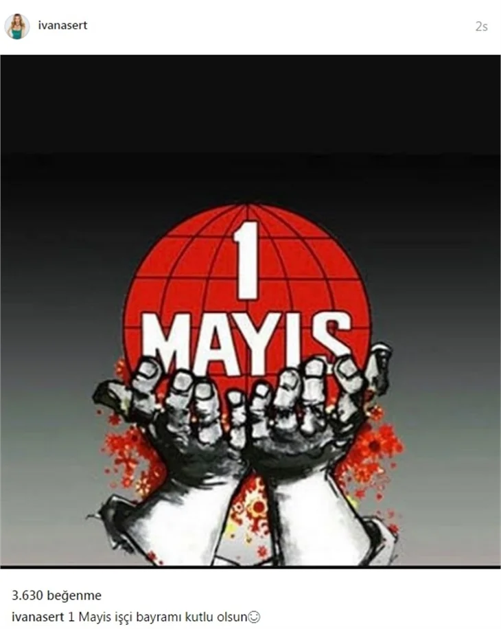 Ünlülerin 1 Mayıs paylaşımları...