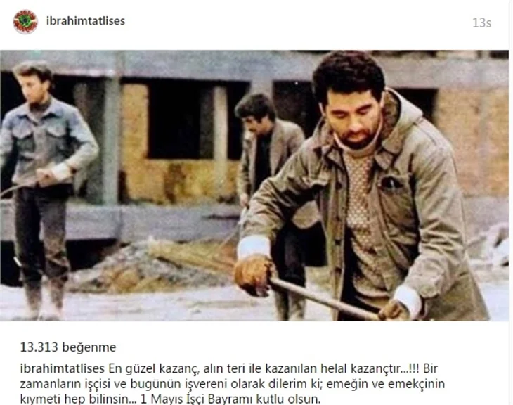 Ünlülerin 1 Mayıs paylaşımları...