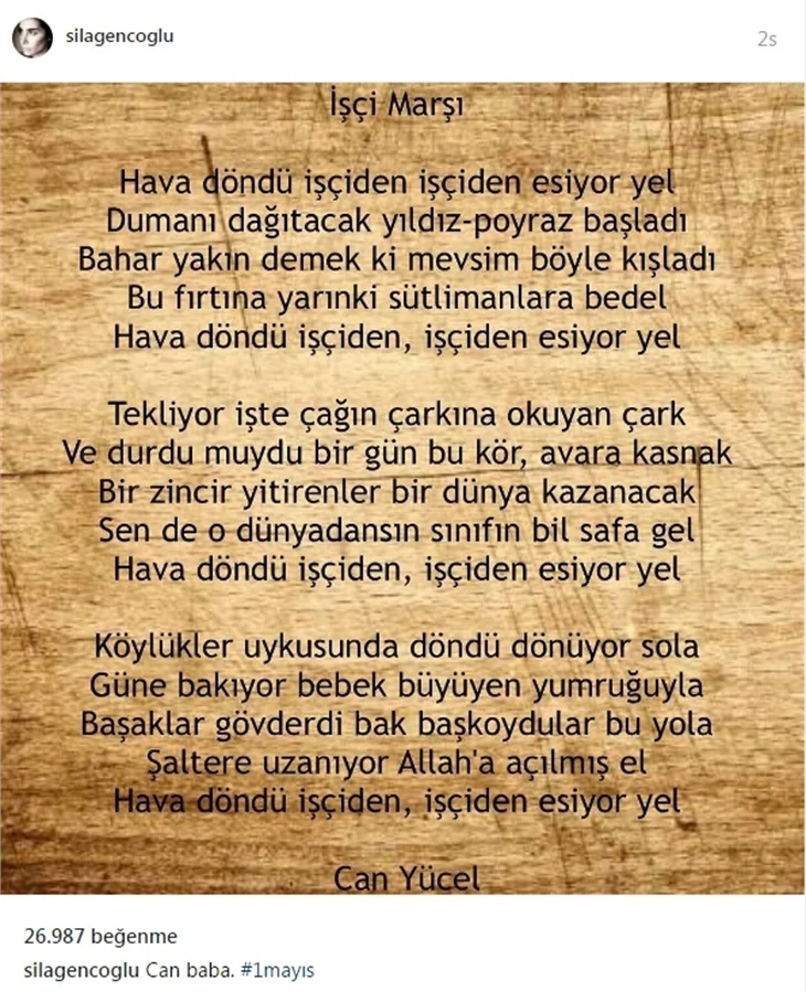 Ünlülerin 1 Mayıs paylaşımları...