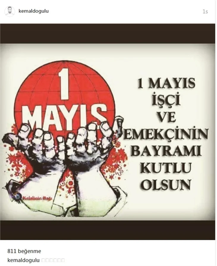 Ünlülerin 1 Mayıs paylaşımları...