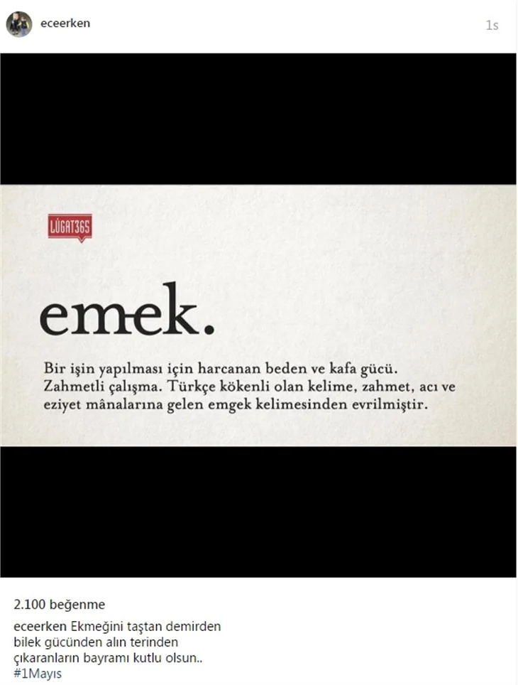 Ünlülerin 1 Mayıs paylaşımları...