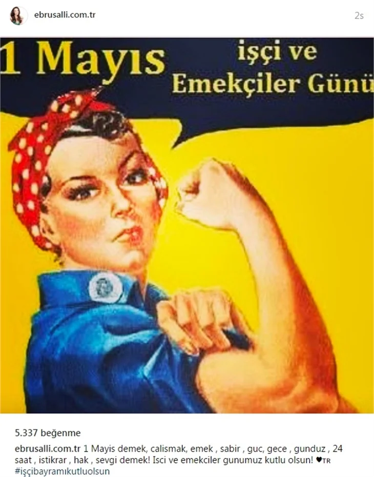 Ünlülerin 1 Mayıs paylaşımları...