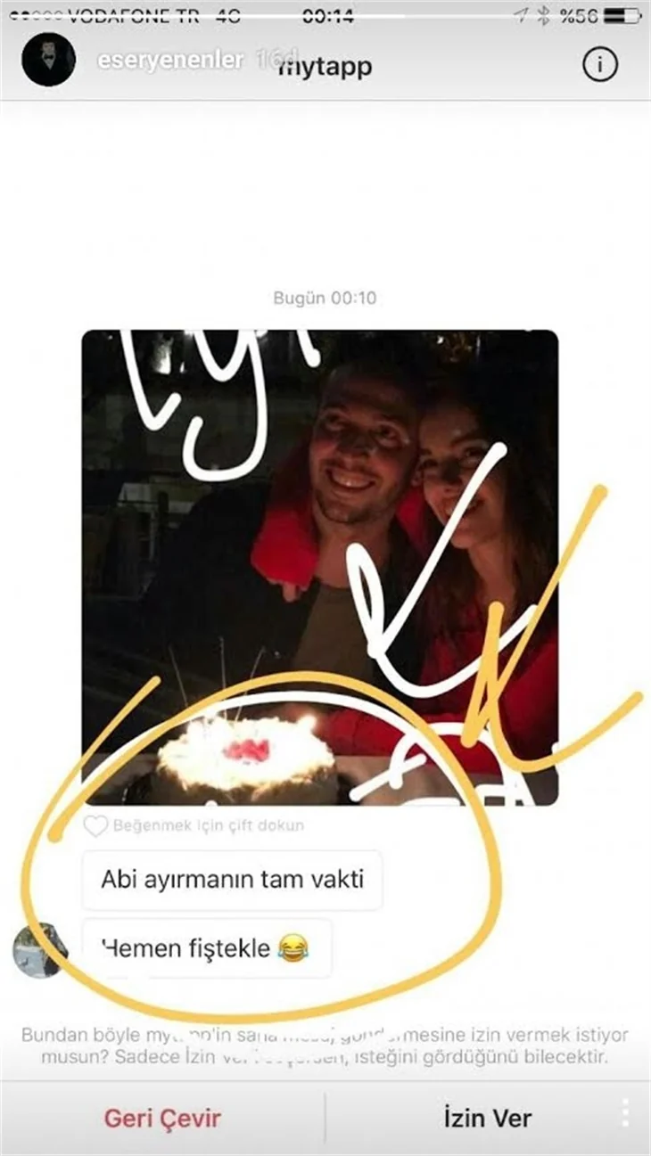 Eser Yenenler'e gelen şok mesajlar!